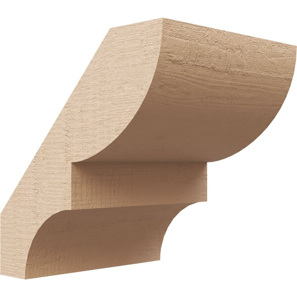 Ekena Millwork 5-inch W x 6-inch D x 6-inch H Ridgewood Rough Cedar Woodgrain TimberThane Knee Brace, Primed BRCUR05X06X06RIDRCPR - main
